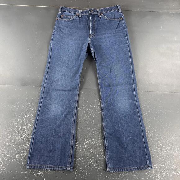 Other - VTG JCPenny Jeans Men 33x31 Blue Dark Wash Plain Pockets Bootcut Smoke Rise 70's